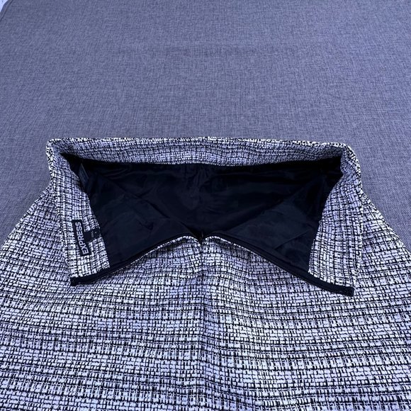 Express Knit Skirt Black & White‎ Zipper Closure Lined size 4 Cotton & Polyester - Picture 11 of 12